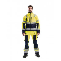 High Vis Softshell Jacke 4900, Farbe gelb/marineblau, Größe L