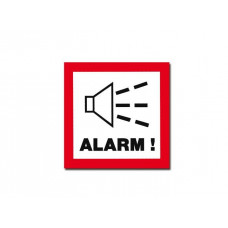 Aufkleber Alarm, 50 x 50 mm - Abbildung ähnlich