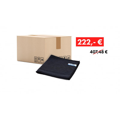 Einführungsaktion: 200 x Quick&Bright Mikrofasertuch Premium, schwarz, mit Christ Einnäher, 40 x 40 cm