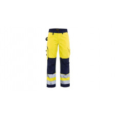 Damen High Vis Bundhose ohne Werkzeugtaschen 7155, Farbe gelb-marine, Größe 34 - Abbildung ähnlich