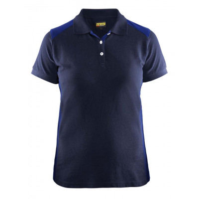 Damen Polo Shirt 3390, Farbe marineblau/kornblau, Größe M