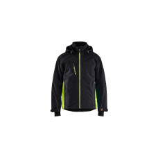 Leichte gefütterte Winterjacke 4890, Farbe schwarz/gelb, Größe M - Abbildung ähnlich