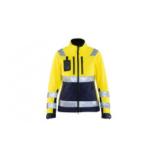 Damen High Vis Softshell Jacke 4902, Farbe gelb/marineblau, Größe XS - Abbildung ähnlich