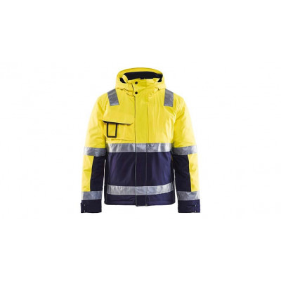 High Vis Shell Jacke 4987, Farbe gelb/marineblau, Größe S