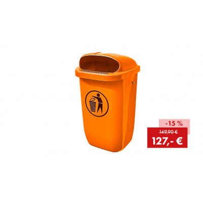 Außenabfalleimer, orange