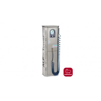 Reifenbefüller, mit Kompressor, ALF TOWER ALK inkl. Eichung, Edelstahl