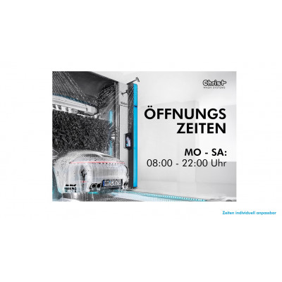 Öffnungszeiten-Schild – Motiv 1 – PWA – DIN A1