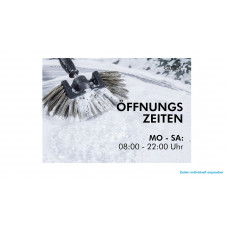 Öffnungszeiten-Schild – Motiv 2 – Waschbürste – DIN A1 - Abbildung ähnlich
