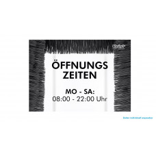 Öffnungszeiten-Schild – Motiv 4 – Walzenbesatz – DIN A3 - Abbildung ähnlich Öffnungszeiten-Schild – Motiv 4 – Walzenbesatz – DIN A3 - Abbildung ähnlich