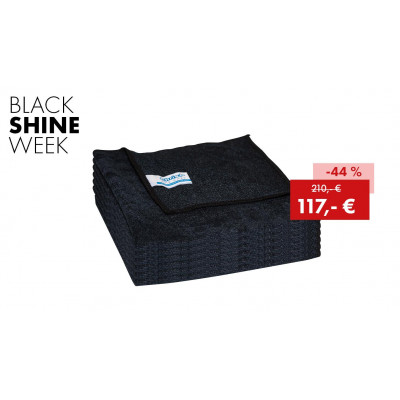 Aktionspaket Quick&Bright Mikrofasertuch Stretch, schwarz: 200 Stück