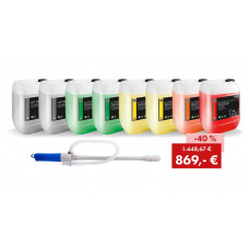 Chemie-Aktionspaket für SB-Waschplatz inkl. Batteriepumpe - Abbildung ähnlich