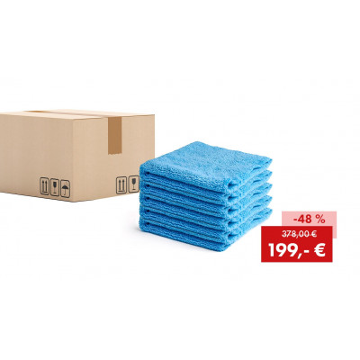 Aktionspaket Quick&Bright Hochflor Staub- und Poliertuch 2in1, blau, 38 x 38 cm: 200 Stück Aktionspaket Quick&Bright Hochflor Staub- und Poliertuch 2in1, blau, 38 x 38 cm: 200 Stück
